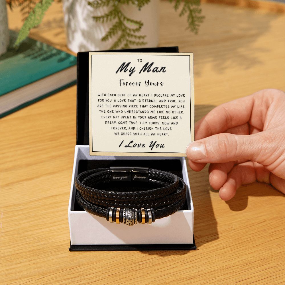 Gift for My Man - Forever Yours Love You Forever Bracelet – KERO Gifts